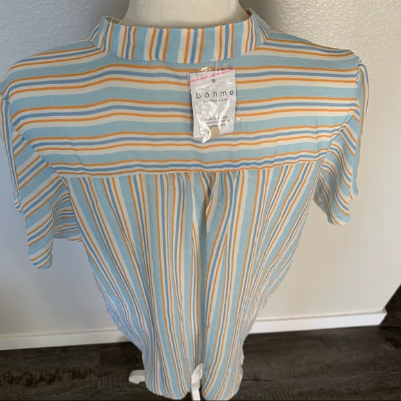 NWT Bohme striped sheer top size Large - Picture 7 of 7